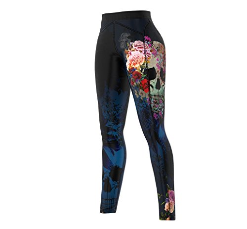 SMMASH Muerte Deportivos Leggins Largos Mujer, Mallas Deporte Mujer, Yoga, Fitness, Crossfit, Correr, Material Transpirable y Antibacteriano, (XS)