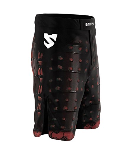 SMMASH Shadow 2.0 Deporte Profesionalmente Pantalones Cortos MMA para Hombre, Shorts MMA, BJJ, Grappling, Krav Maga, Material Transpirable y Antibacteriano, (XXL)