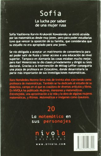 Sofía. La lucha por saber de una mujer rusa: 20 (La matemática en sus personajes)