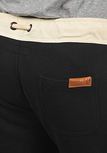 !Solid TripPant Pantalón Chándal Deportivo Largo para Hombre con Forro Polar Suave Al Tacto, tamaño:L, Color:Black (9000)