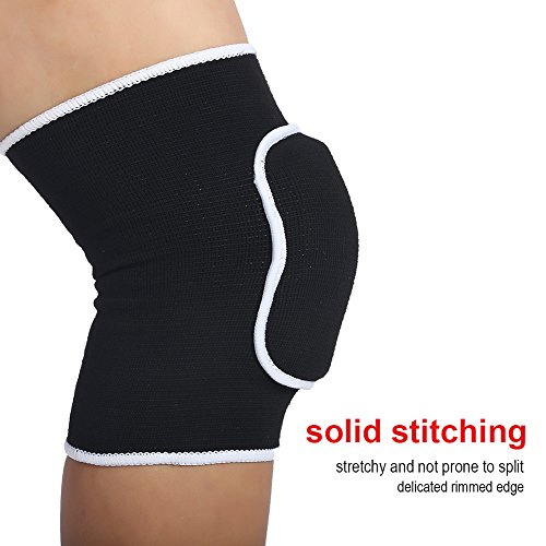 Soporte de Rodilla Elástico para Aliviar el Dolor Articular, Rodillera para Voleibol Baloncesto Danza para Adultos y Niños(Negro)