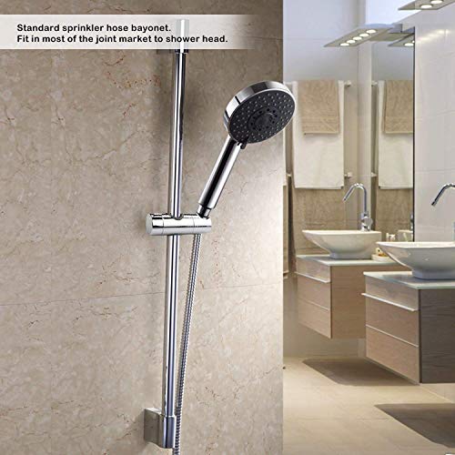 Soporte Ducha Aoleca 18-25mm ABS Almohadilla Ajustable del Cromo del Soporte de la Abrazadera del resbalador de Ducha Rotating 360 Degrees, PB4 para el Cuarto de baño