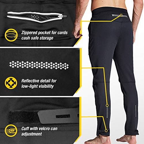 Souke Sports - Pantalones Ciclismo Hombre Invierno Pantalones Largos Térmico Pantalón Chándal para Fitness, Camping, Escalada, Correr y Esquiar