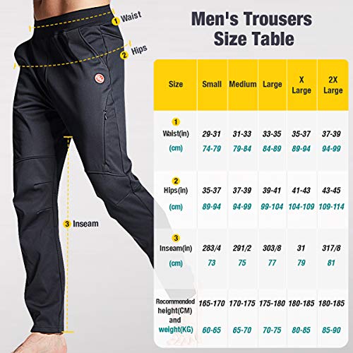 Souke Sports - Pantalones Ciclismo Hombre Invierno Pantalones Largos Térmico Pantalón Chándal para Fitness, Camping, Escalada, Correr y Esquiar