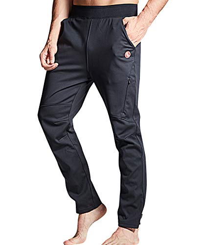 Souke Sports - Pantalones Ciclismo Hombre Invierno Pantalones Largos Térmico Pantalón Chándal para Fitness, Camping, Escalada, Correr y Esquiar