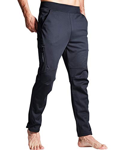 Souke Sports - Pantalones Ciclismo Hombre Invierno Pantalones Largos Térmico Pantalón Chándal para Fitness, Camping, Escalada, Correr y Esquiar