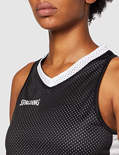 Spalding Essential Reversible Shirt 4Her Camiseta Reversible, Mujer, Black/White, S