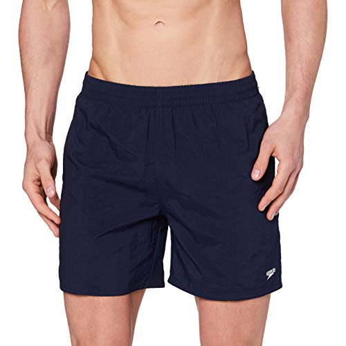 Speedo Solid Leisure - Bañador de natación para hombre, color azul marino, talla M