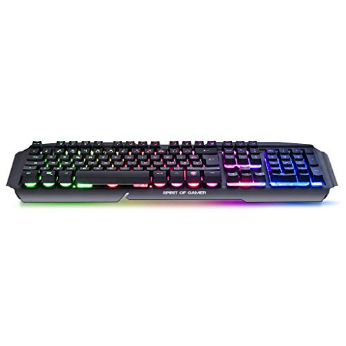 SPIRIT OF GAMER - Teclado Gaming PRO-K5 AZERTY - Semimecánico - 19 Teclas Anti-Efecto Fantasma - RGB - Retroiluminación - Play Modo – PS4 / XBOX ONE / PC / MAC