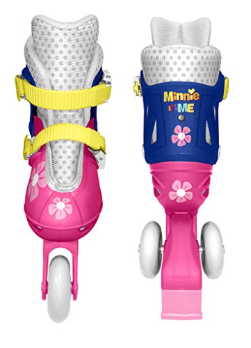 Stamp Sas- Minnie Adjustable Two in One 3 Wheels Skate Size 27-30, Color Pink, Sizes (J100930)