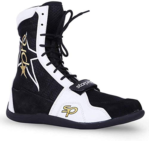 Starpro Superior Boxeo Lucha Zapatos - para Boxeadores, Secado Fresco para Entrenamiento, Ejercicio, Fitness, Artes Marciales, Muay Thai, Suela de Goma con Cordones y Malla Transpirable