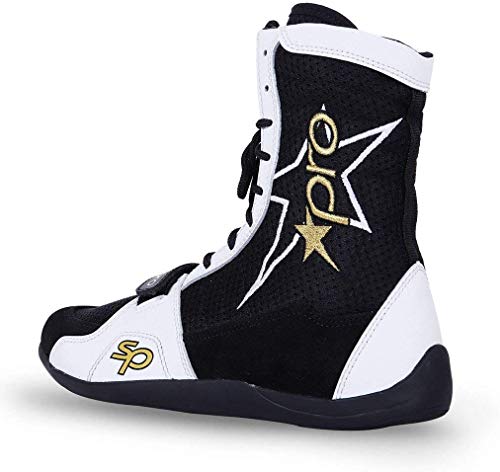 Starpro Superior Boxeo Lucha Zapatos - para Boxeadores, Secado Fresco para Entrenamiento, Ejercicio, Fitness, Artes Marciales, Muay Thai, Suela de Goma con Cordones y Malla Transpirable