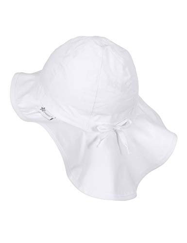 Sterntaler Sombrero unisex con cintas y protector de cuello, Edad: de 18-24 meses, Tamaño: 51, Blanco