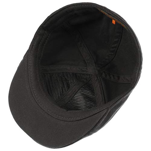 Stetson Gorra Texas con Protección UV Hombre - Gorro Ivy de algodón Sol Visera Primavera/Verano - L (58-59 cm) Negro