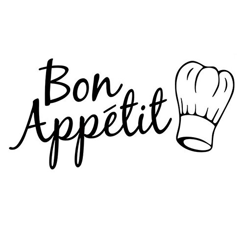 Sticker Bay Bon Appetit Kitchen Wall Sticker Art Quote - Black