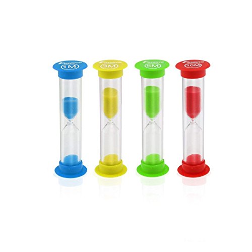 STONCEL Temporizador de Arena para Reloj de Arena, 6pcs 1/3/5/10/20/30mins Niños Temporizador de Cepillo de Dientes para niños Juegos de Mesa Cocina Cocina Decoración de Oficina (Reloj de Arena)