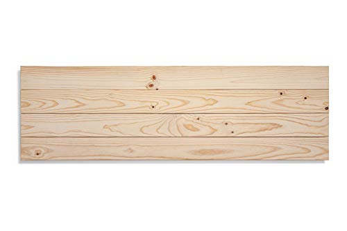 SUENOSZZZ-ESPECIALISTAS DEL DESCANSO Cabecero de Cama de Madera TREVINCA Color Crudo para Pared. Cabecero de Tablas Horizontales. Estilo Vintage, para Camas de 150