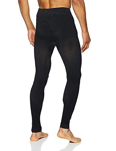 Sundried Rendimiento medias de formación hombres por un gimnasio de yoga corrientes de los deportes - Mens Winter Leggings (Negro, L)