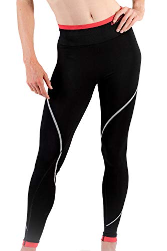 Sundriedel Gimnasio del Deporte para Mujer Leggings Prima Sport Tela del diseñador Aptitud Que se Ejecuta Yoga Medias Training (Negro, M)