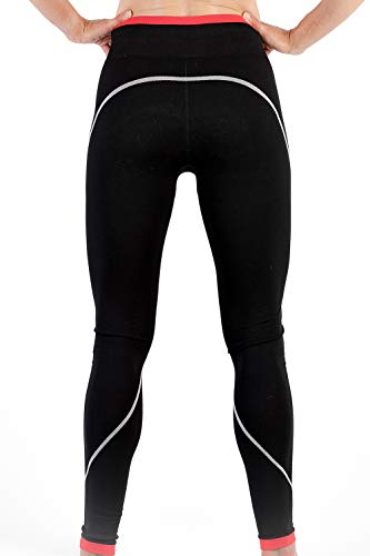 Sundriedel Gimnasio del Deporte para Mujer Leggings Prima Sport Tela del diseñador Aptitud Que se Ejecuta Yoga Medias Training (Negro, M)