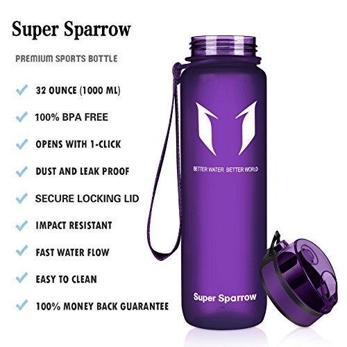 Super Sparrow Botella de Agua Deportiva -350ml & 500ml & 1000ml - Sin BPA