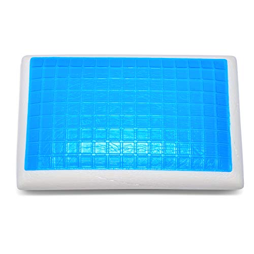 Supportiback Almohada terapéutica de cama con gel disipador de calor.Reversible funda extraíble hipoalérgena lavable diseñado médicamente para la prevención y el alivio del dolor de cuello y espalda