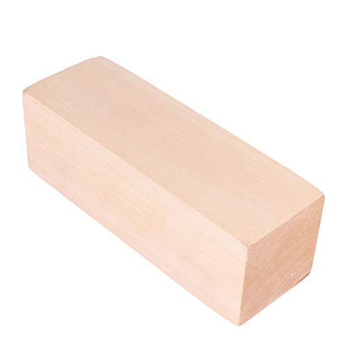 Supvox grandes bloques de talla 1pc bloque de talla natural sin terminar de madera sólida principiantes madera para niños adultos principiantes