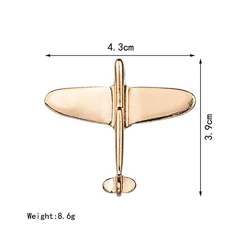 Sxuefang Broche, Ropa Mujer Los Aviones 3D Aviones Insignia del Metal Forma cóncavo-Convexa Tridimensional Socorro avión Banquete Forma aleación de Medalla Insignia C Orsage