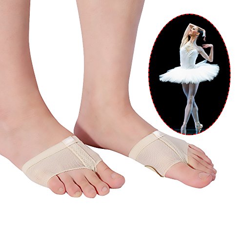 Tangas de Pie,Las Patas de Baile Ballet Cubren Almohadilla del Dedo del Pie Microfibra Práctica Danza del Vientre Medias Zapatillas Medias Delanteras Manga Protectora(M)