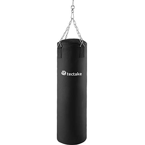 TecTake Saco de Boxeo 25kg Lleno Saco de Arena con suspensión Robusta de Cadena | Altura 105cm