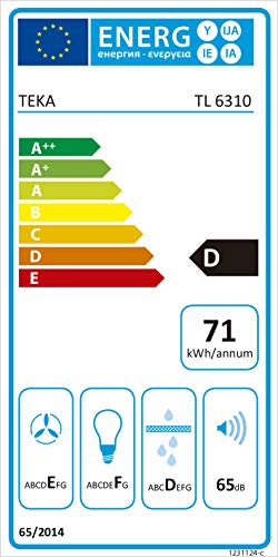 Teka 40474250 TL 6310 - Campana extraíble, 332 m³/h, acero inoxidable
