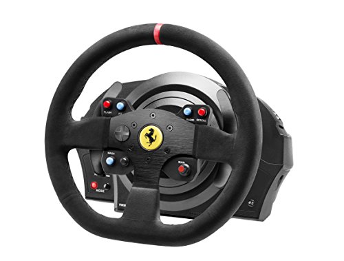 Thrustmaster T300 Ferrari Integral Alcantara Edition - Volante para PS4/PS3/PC, Force Feedback, 3 pedales, Licencia Oficial Ferrari