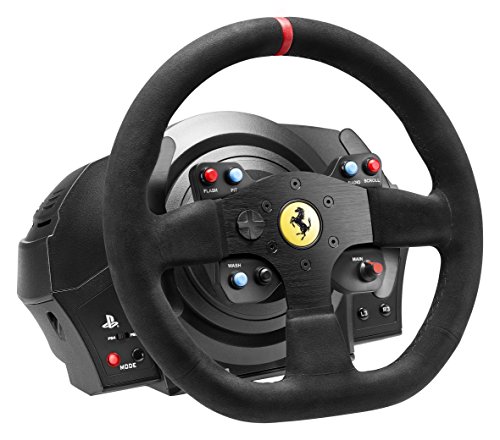 Thrustmaster T300 Ferrari Integral Alcantara Edition - Volante para PS4/PS3/PC, Force Feedback, 3 pedales, Licencia Oficial Ferrari