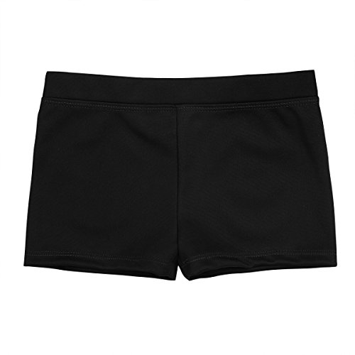 TiaoBug Niñas Chicas Pantalones Cortos de Yoga Ballet Shorts Deportiva Elástica de Danza Baibarina Traje de Baño Playa Verano Braguitas para Niñas 6-12 Años Negro 12 Años