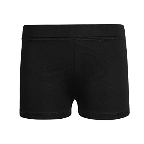 TiaoBug Niñas Chicas Pantalones Cortos de Yoga Ballet Shorts Deportiva Elástica de Danza Baibarina Traje de Baño Playa Verano Braguitas para Niñas 6-12 Años Negro 12 Años