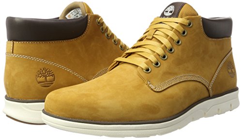 Timberland Bradstreet Leather Sensorflex, Botas Chukka para Hombre, Amarillo Wheat Nubuck, 43 EU