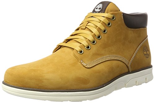 Timberland Bradstreet Leather Sensorflex, Botas Chukka para Hombre, Amarillo Wheat Nubuck, 43 EU