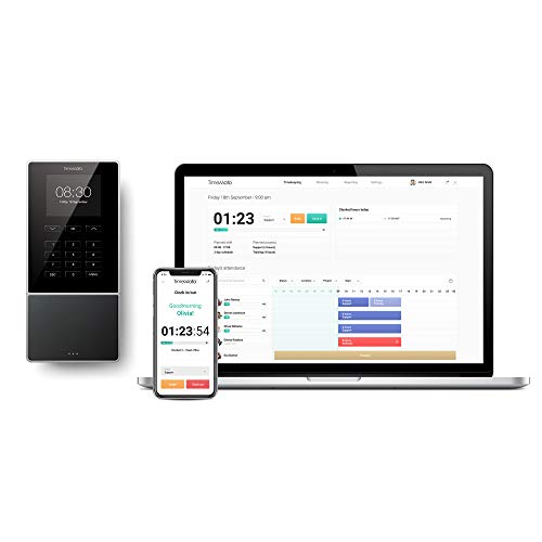 TimeMoto TM-626 - Terminal para fichar con huella dactilar, tarjeta o llave RFID y PIN, hasta 200 usuarios Incluye software TimeMoto PC
