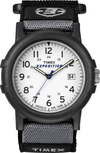 Timex Expedition Camper - Reloj análogico de cuarzo con correa de nailon para hombre, color negro/gris