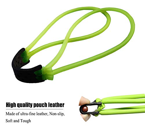 Tirachinas Goma Slingshot Tubo, 8 Piezas de Bandas Gruesas de Repuesto Gomas para Tirachinas Profesional de Caza Tiro con una Exquisita Bolsa de Almacenamiento (Green)