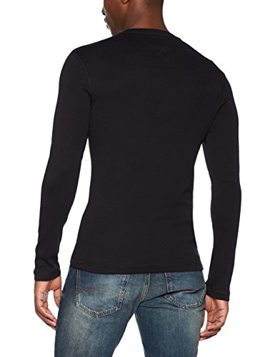 Tommy Hilfiger Original Rib Camisa, Negro (Tommy Black 078), Small para Hombre