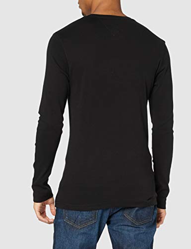 Tommy Hilfiger Original Rib Camisa, Negro (Tommy Black 078), Small para Hombre