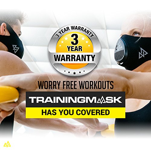 TRAININGMASK Máscara de Entrenamiento 3.0, Unisex, TRMASK3-L, Negro, L/120 kg