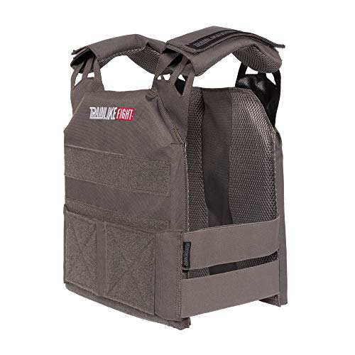 TRAINLIKEFIGHT MEV Entry Vest - Chaleco Lastrado Ajustable para Entrenamiento, Crossfit, calistenia o Fitness (Apto para Placas lastradas) (Wolfgrey/Gris)