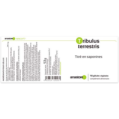 TRIBULUS TERRESTRIS * 470 mg / 90 cápsulas * Titulado al 40% en saponinas * Energia, Rendimiento deportivo, Vitalidad