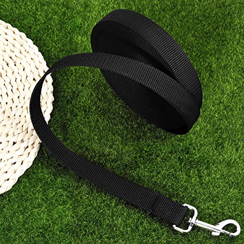 UEETEK Perro obediente Cuerda Nylon Largo Mascota Perro formación Correa de Entrenamiento Llevar Negro 10M