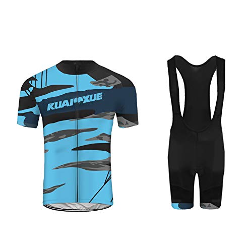 Uglyfrog Ropa Conjunto Traje Equipacion Ciclismo Hombre Verano con 20D Acolchado De Gel, Maillot Ciclismo + Pantalon/Culote Bicicleta para MTB Ciclista Bici DTML03