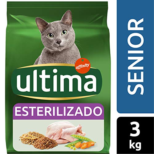 Ultima Pienso para Gatos Esterilizados Senior + de 10 Años con Pollo - 3 kg