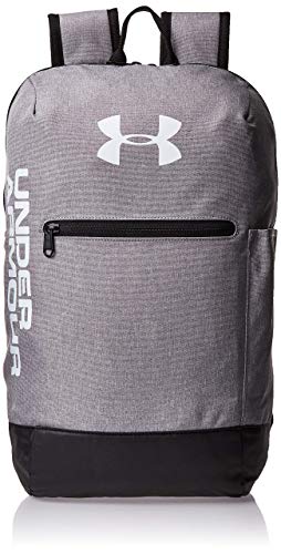 Under Armour Patterson Backpack Mochila, Unisex, (Steel Medium Heather/Black/White (035), Taglia Unica