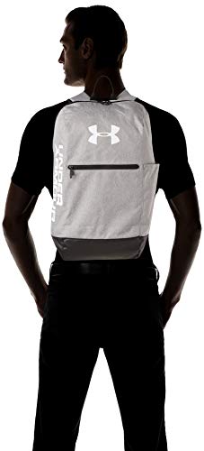 Under Armour Patterson Backpack Mochila, Unisex, (Steel Medium Heather/Black/White (035), Taglia Unica